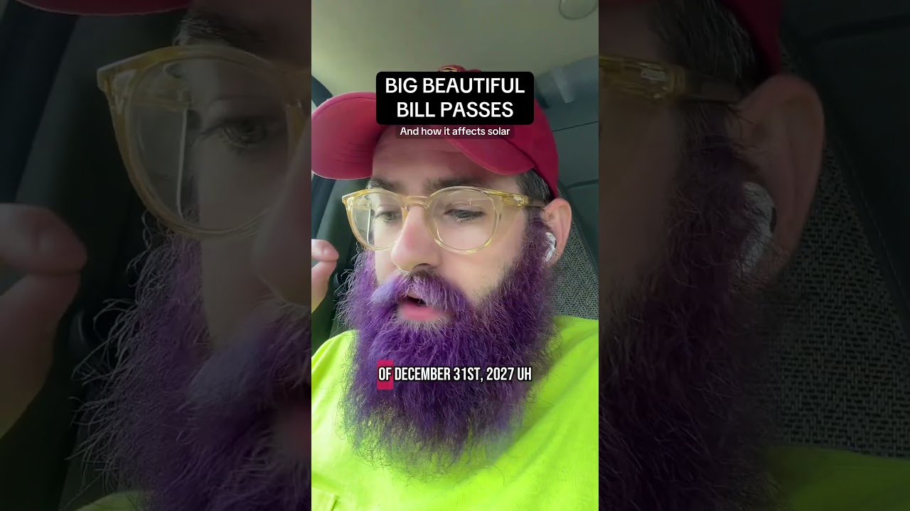 They did it, buckle up! #bigbeautifulbill #solar